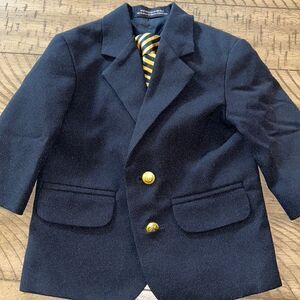 ☀️⛵️Nautica Classic Navy Jacket & Clip on Tie for your wee sailor⛵️